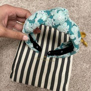 Lele Sadoughi headband women turquoise net euc worn once